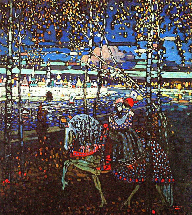 Couple Riding 1906 Wassily Kandinsky Abstract Oil Painting